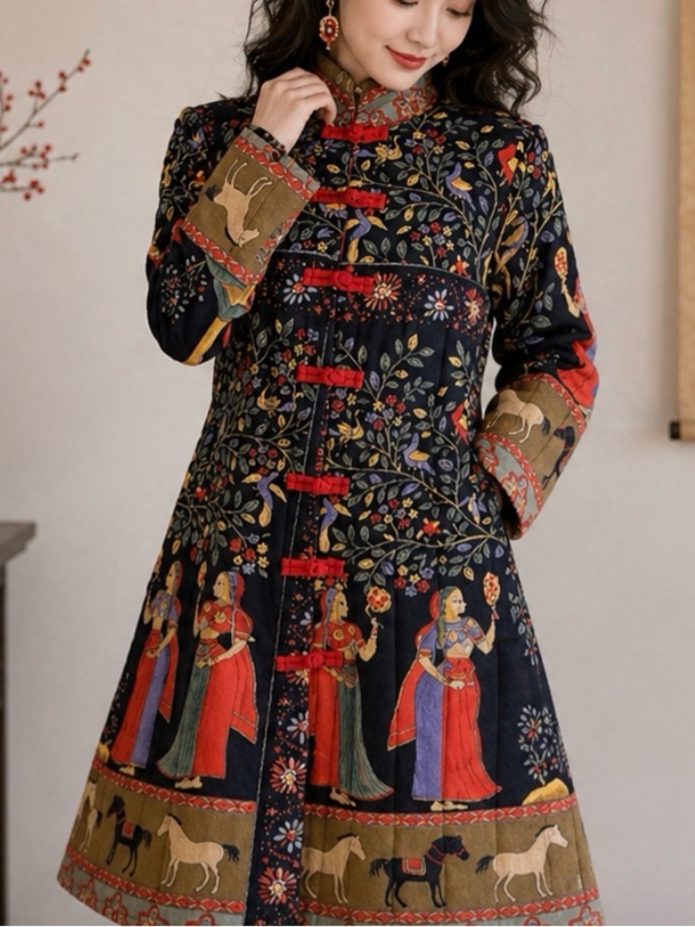 🌸 MOVING SALE 🌸 Asian Inspired quilted Chinese Padded Jacket Size M, China Coat
